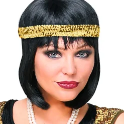 Stirnband aus Pailletten, gold