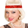 Stirnband aus Pailletten, rot