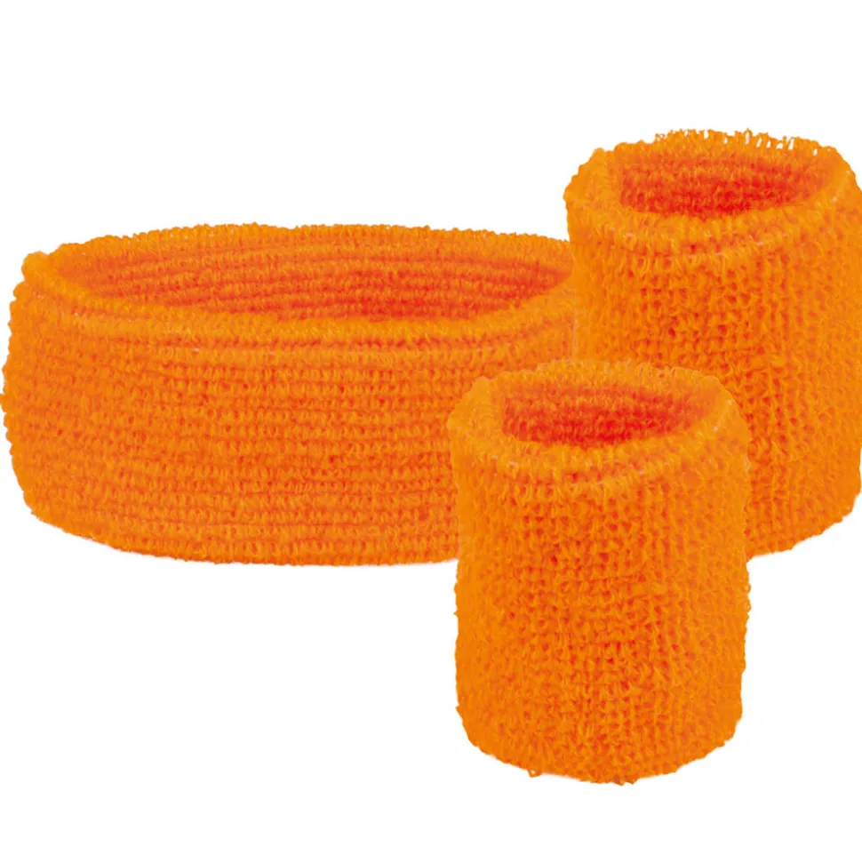 Stirnband und Schweißband, orange