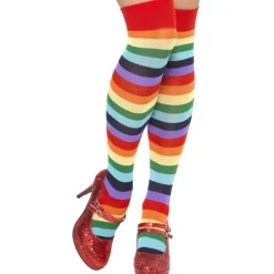 Strümpfe Clown, lang, bunt geringelt, 1 Paar