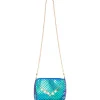 Tasche/Beutel Meerjungfrau Schuppen, mit Ketten-Schulterriemen, 22x17x7 cm