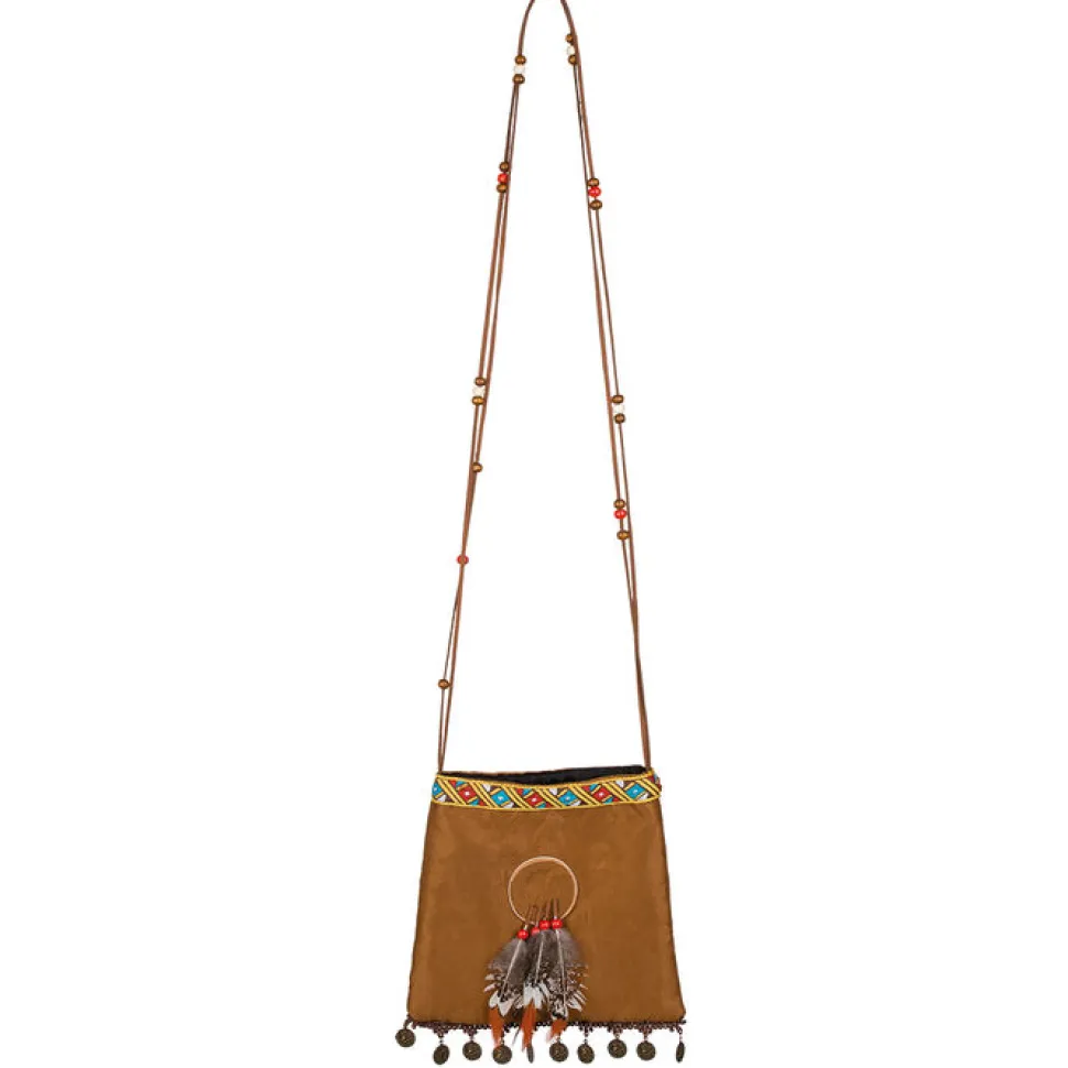 Tasche Indianerin, mit Reissverschluss, 21cm