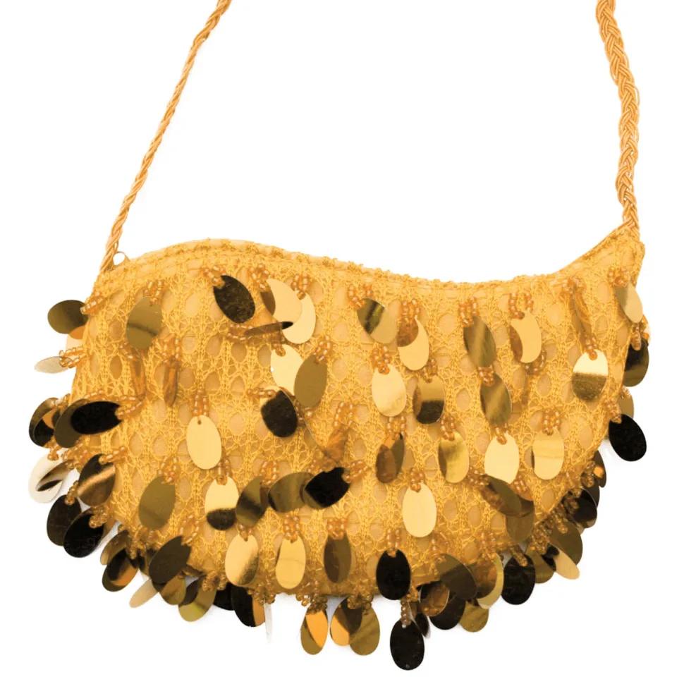 Tasche mit Pailetten, gold