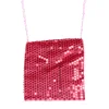 Tasche mit Pailletten, pink, ca. 18x18cm