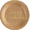 Teller Happy Birthday, Kraft, Ø 22.5 cm, 10 Stück