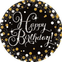 Teller Happy Birthday Sparkling Ø 23 cm 8 Stk.