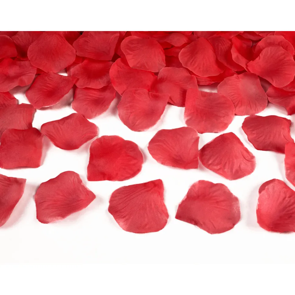 Textil-Streu in Rosenblätter-Optik – Rot – 100 Stück