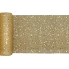 Tischläufer glitzernd, Gold, 18 cm, Rolle 5m