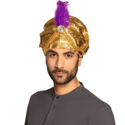Turban Sultan Selim, gold mit Feder