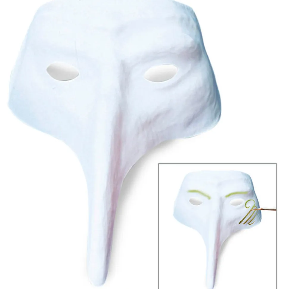 Venezianische Maske, weiß, zum bemalen
