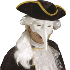 Venezianische Maske, weiß, zum bemalen