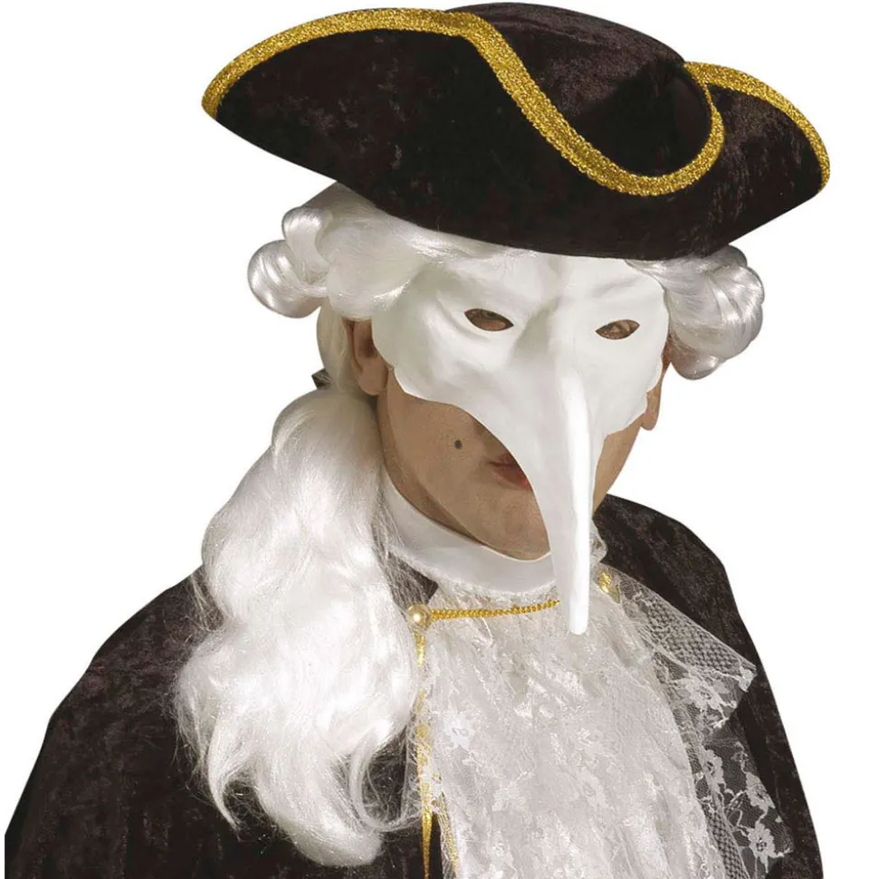 Venezianische Maske, weiß, zum bemalen