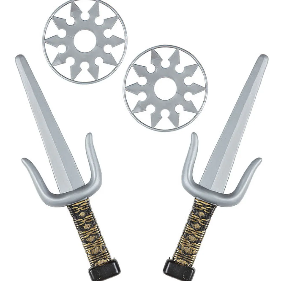 Waffenset Ninja, 2 Sai und 2 Shuriken