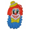 Wand-Deko Karnevals-Clown, Blauer Kragen, ca. 99 x 57 cm