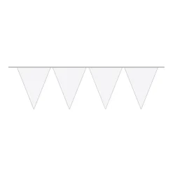 Wimpelkette weiß, 10 m