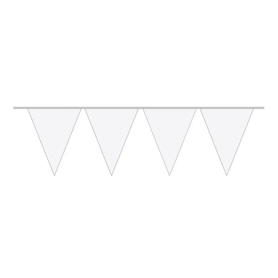 Wimpelkette weiß, 10 m