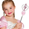 Zauberstab Anna, 32 cm, silber-pink