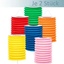 Zuglaternen Ø 16 cm Unifarben, sortiert 12 Stück